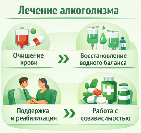лечение алкоголизма в Боготоле этапы